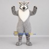 Custom Gray and White Wolf Mascot Costume Adult Full Body Suit for Wildlife Events