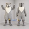 Custom Gray and White Wolf Mascot Costume Adult Full Body Suit for Wildlife Events