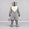 Custom Gray and White Wolf Mascot Costume Adult Full Body Suit for Wildlife Events