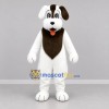 Custom White and Brown Dog Mascot Costume Adult Full Body Suit for Pet Events