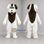 Custom White and Brown Dog Mascot Costume Adult Full Body Suit for Pet Events