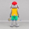 Custom Gray Yellow and Green Rabbit Mascot Costume Adult Full Body Suit for Easter Events