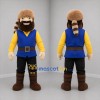 Custom Blue and Yellow Frontiersman Mascot Costume Adult Full Body Suit for Historical Events