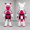 Custom White and Pink Robot Fox Mascot Costume Adult Full Body Suit for Halloween Events