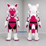 Custom White and Pink Robot Fox Mascot Costume Adult Full Body Suit for Halloween Events