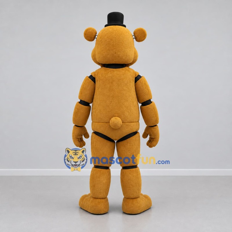 Custom Golden Brown Robot Bear Mascot Costume Adult Full Body Suit for Halloween Events