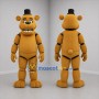 Custom Golden Brown Robot Bear Mascot Costume Adult Full Body Suit for Halloween Events