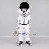 Custom White and Black Baseball Bear Mascot Costume Adult Full Body Suit for Baseball Games