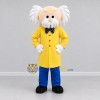 Custom Yellow and Blue Scientist Mascot Costume Adult Full Body Suit for Science Events