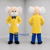 Custom Yellow and Blue Scientist Mascot Costume Adult Full Body Suit for Science Events