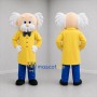 Custom Yellow and Blue Scientist Mascot Costume Adult Full Body Suit for Science Events