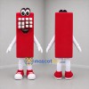 Custom Red and White Keypad Character Mascot Costume Adult Full Body Suit for Technology Events