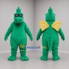 Custom Green and Yellow Dragon Mascot Costume Adult Full Body Suit for Fantasy Events