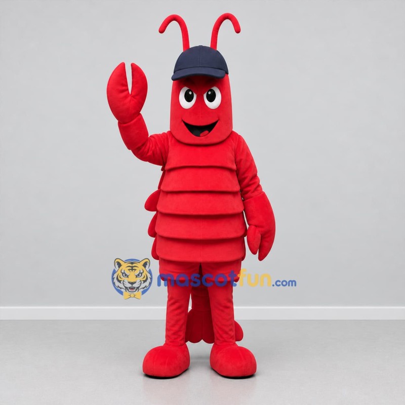 Custom Red Lobster Mascot Costume Adult Full Body Suit for Seafood Promotions