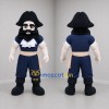 Custom Navy Blue and Black Pirate Mascot Costume Adult Full Body Suit for Costume Parties