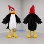 Custom Black Red and White Woodpecker Mascot Costume Adult Full Body Suit for Nature Events
