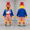 Custom Red White and Blue Patriotic Parrot Mascot Costume Adult Full Body Suit for Independence Day Parades