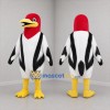 Custom Black White and Red Woodpecker Mascot Costume Adult Full Body Suit for Nature Events