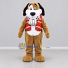 Custom Brown and White Dog Mascot Costume Adult Full Body Suit for Winter Events