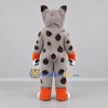 Custom Gray and Orange Lynx Mascot Costume Adult Full Body Suit for Wildlife Events