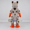 Custom Gray and Orange Lynx Mascot Costume Adult Full Body Suit for Zoo Events