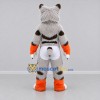 Custom Gray and Orange Lynx Mascot Costume Adult Full Body Suit for Wildlife Events