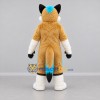 Custom Tan White and Turquoise Fox Mascot Costume Adult Full Body Suit for Costume Parties