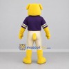Custom Yellow and Purple Bulldog Mascot Costume Adult Full Body Suit for Sports Events