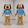 Custom Tan and Blue Dog Mascot Costume Adult Full Body Suit for Pet Events