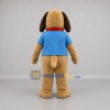 Custom Tan and Blue Dog Mascot Costume Adult Full Body Suit for Pet Events