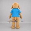 Custom Tan and Blue Dog Mascot Costume Adult Full Body Suit for Children's Events