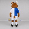 Custom Brown Blue and White Soccer Dog Mascot Costume Adult Full Body Suit for Soccer Games