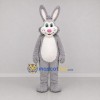 Custom Gray and White Rabbit Mascot Costume Adult Full Body Suit for Easter Events