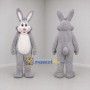 Custom Gray and White Rabbit Mascot Costume Adult Full Body Suit for Easter Events