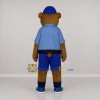 Custom Brown and Blue Bear Mascot Costume Adult Full Body Suit for Community Events