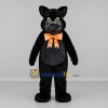 Custom Black and Orange Cat Mascot Costume Adult Full Body Suit for Halloween Events