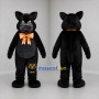 Custom Black and Orange Cat Mascot Costume Adult Full Body Suit for Halloween Events