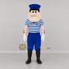 Custom Blue and White Sailor Mascot Costume Adult Full Body Suit for Nautical Events