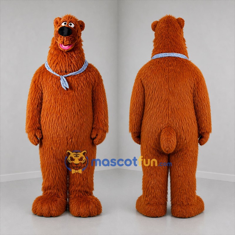 Custom Brown Bear Mascot Costume Adult Full Body Suit for Children's Events