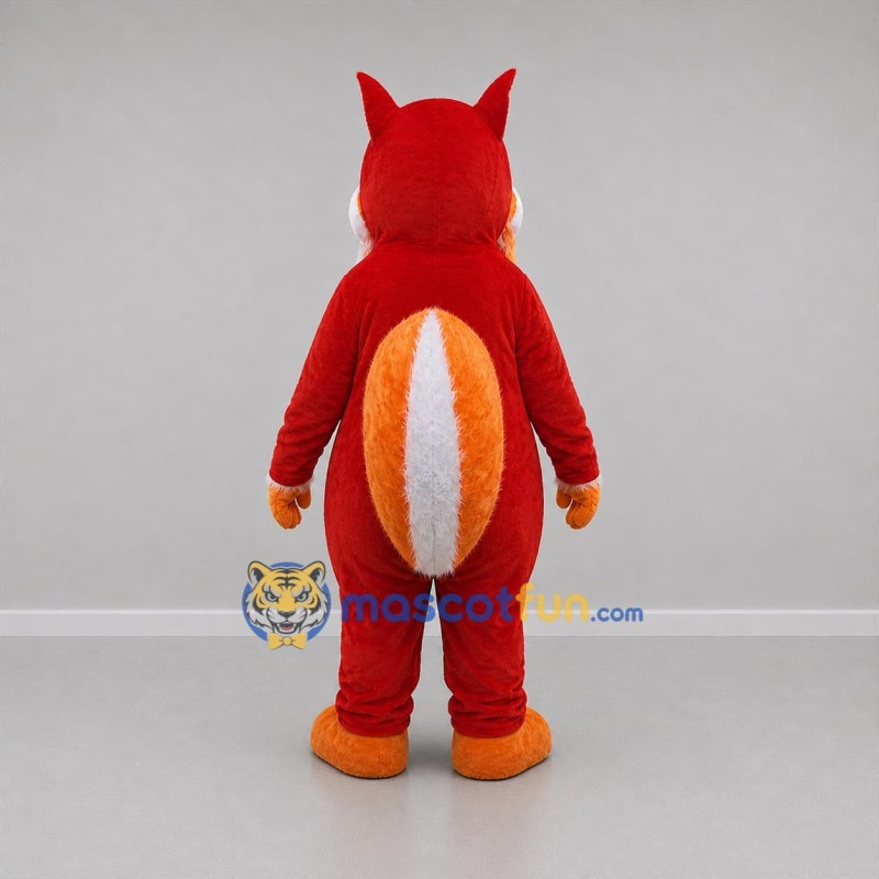 Custom Red Orange and White Squirrel Mascot Costume Adult Full Body Suit for Nature Events