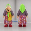 Custom Green and Multicolor Storybook Witch Mascot Costume Adult Full Body Suit for Halloween Events