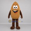 Custom Tan Almond Mascot Costume Adult Full Body Suit for Food Promotions