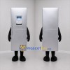Custom Silver Refrigerator Mascot Costume Adult Full Body Suit for Appliance Promotions