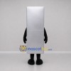 Custom Silver Refrigerator Mascot Costume Adult Full Body Suit for Appliance Promotions