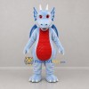 Custom Light Blue and Red Dragon Mascot Costume Adult Full Body Suit for Fantasy Events