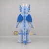 Custom Light Blue and Red Dragon Mascot Costume Adult Full Body Suit for Fantasy Events