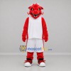 Custom Red and White Dragon Mascot Costume Adult Full Body Suit for Sports Events