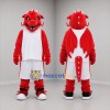 Custom Red and White Dragon Mascot Costume Adult Full Body Suit for Sports Events
