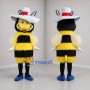 Custom Yellow Black and White Bee Mascot Costume Adult Full Body Suit for Garden Events