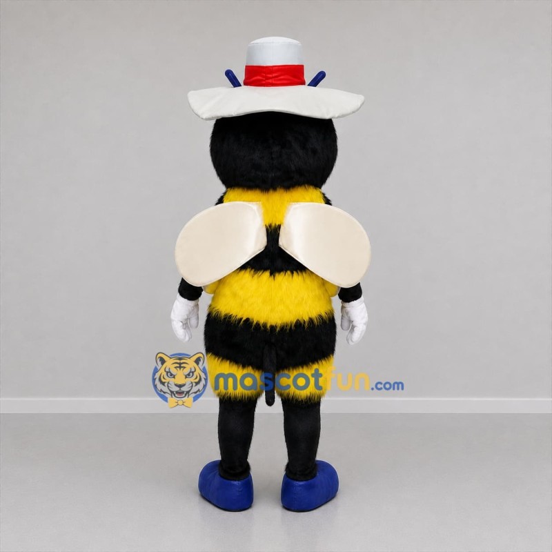 Custom Yellow Black and White Bee Mascot Costume Adult Full Body Suit for Garden Events